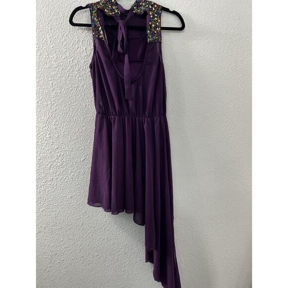 Weissman Dance Costume Adult Small Purple Plum Bling Asymmetrical Style 7648‎ - Picture 10 of 13